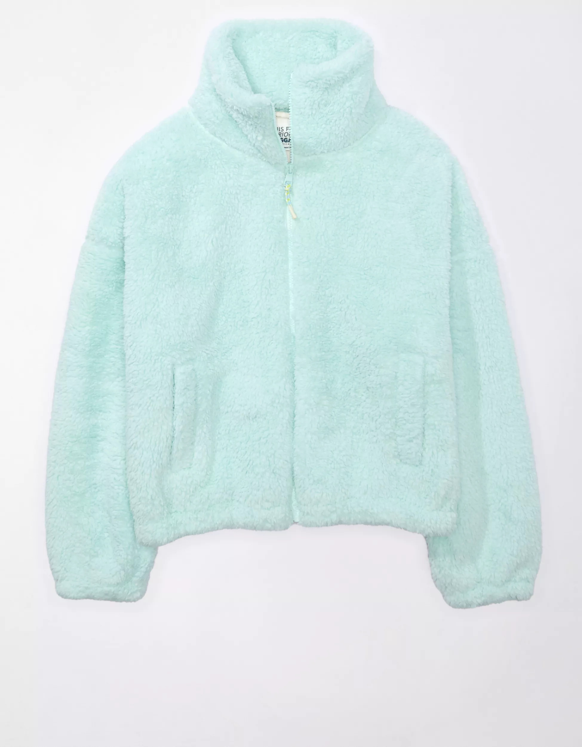 AE Zip-Up Bear Hug Sherpa Jacket | American Eagle Outfitters (US & CA)