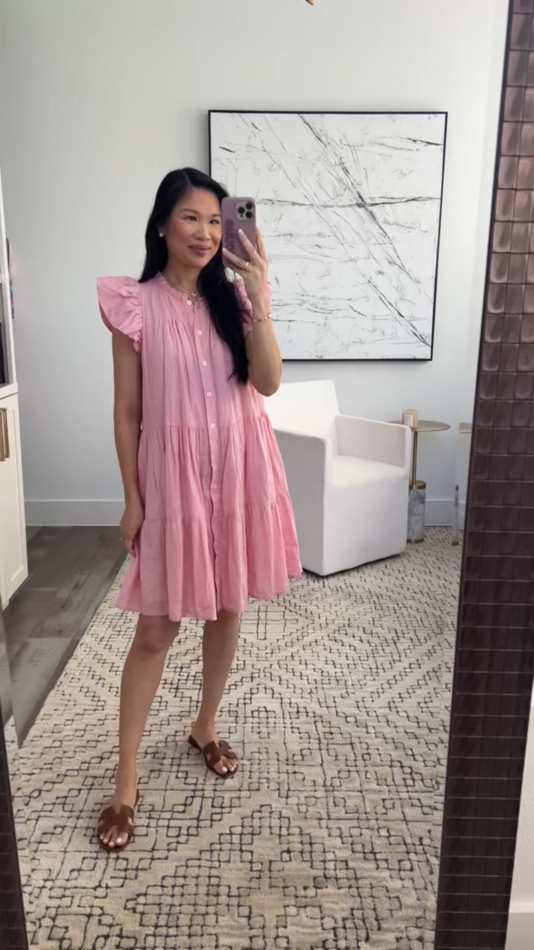 Linen pink flutter sleeve dress that I love! Linking similar styles to the one I own. Has pockets, super comfy, and very flattering  

#LTKSeasonal #LTKStyleTip