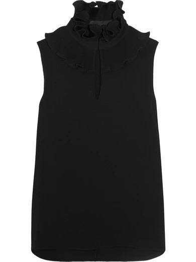 Ruffled crepe top | NET-A-PORTER (UK & EU)