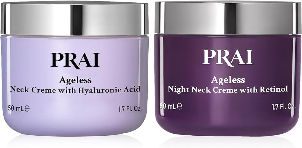 PRAI Beauty Ageless Day and Night Neck Creme Set | 1 Throat & Decolletage Day Creme and 1 Throat ... | Amazon (US)