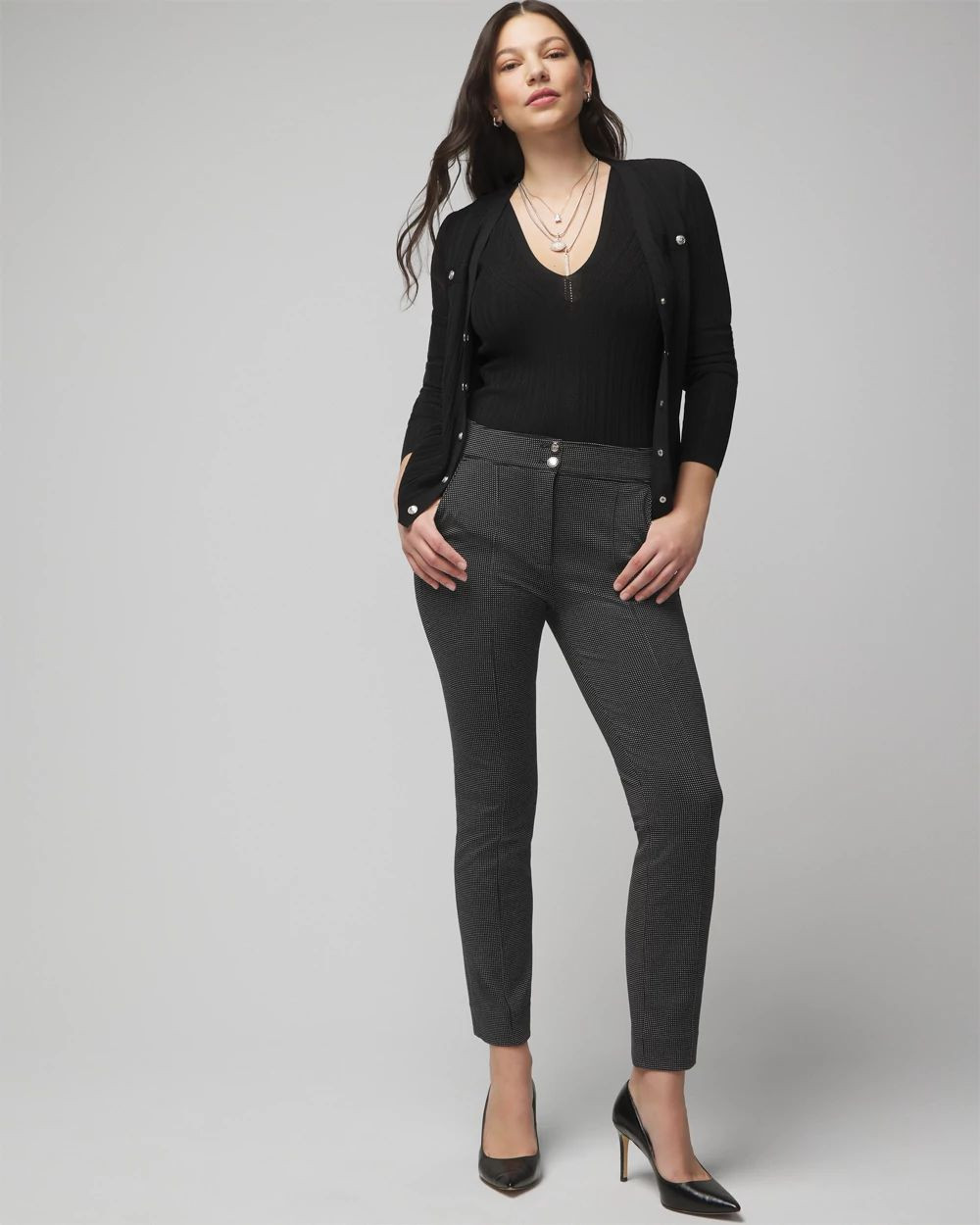Curvy WHBM® Jolie Button Straight Pant | White House Black Market | White House Black Market