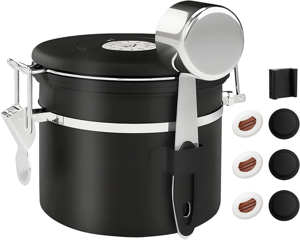 ShanSon Coffee Canister Airtight Coffee Container Stainless Steel Coffee Bean Storage Container w... | Amazon (US)