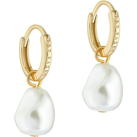 Amazon.com: Kendra Scott Willa 14k Gold-Plated Pearl Huggie Earrings in White Pearl, Fashion Jewe... | Amazon (US)