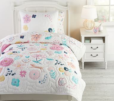 Sasha's Garden Quilt & Shams | Pottery Barn Kids