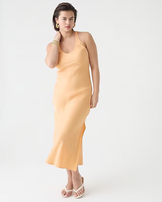 Alicia cupro-blend racerback slip dress | J.Crew US