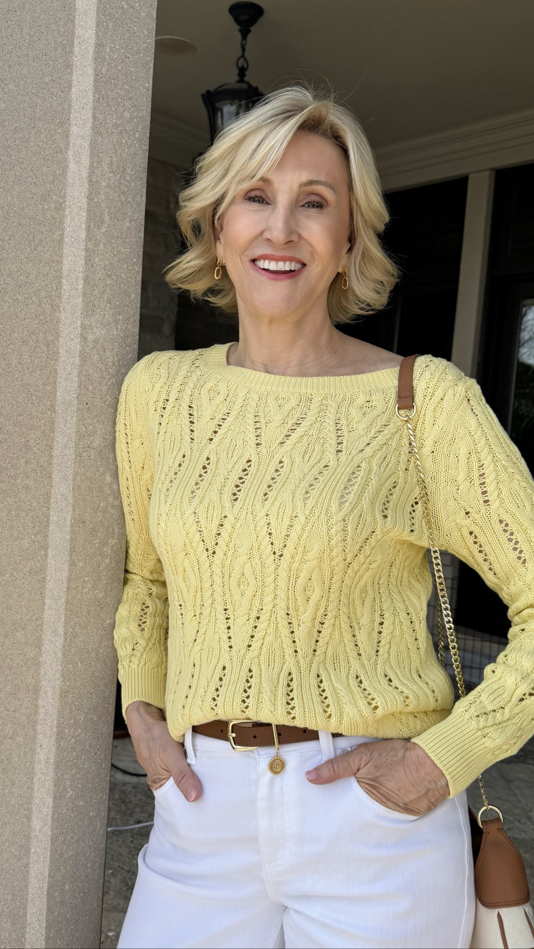 There’s something about a soft yellow knit that just feels like sunshine you can wear 💛✨

This open knit sweater is that perfect in-between piece — light, airy, and effortlessly relaxed, but still just put-together enough to feel styled. Paired with trouser jeans and simple slides, it’s giving that easy weekend energy I always find myself reaching for.

I love outfits like this because they don’t try too hard… it’s just comfortable pieces that somehow still look intentional.

Style tip I always come back to: when you’re wearing an open knit, balance it with a more structured bottom like trouser jeans — it keeps the look feeling polished rather than too casual.

#LTKOver40 #LTKSeasonal #LTKootd