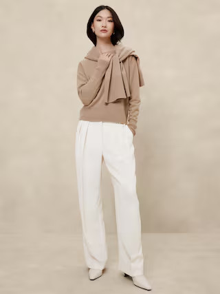Silky Relaxed Trouser | Banana Republic Factory