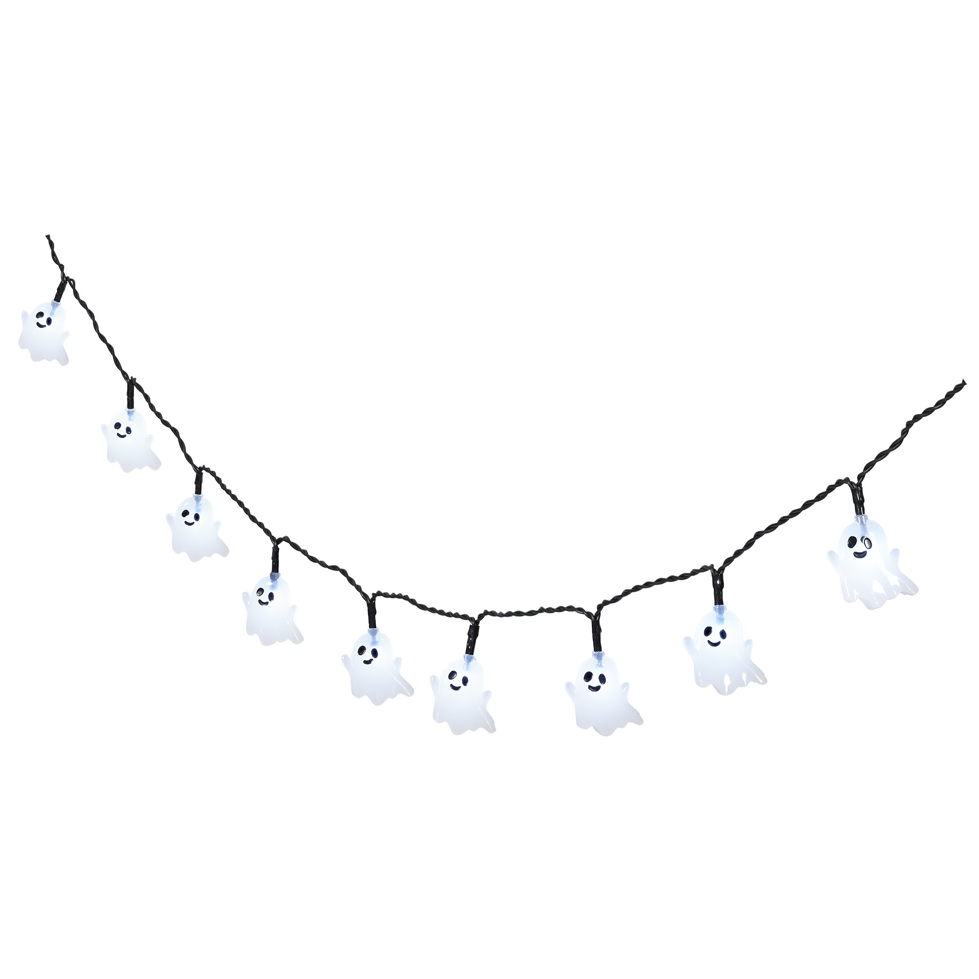 Halloween 10-Count Battery-Operated Cool White LED Ghost String Lights, by Way To Celebrate - Wal... | Walmart (US)