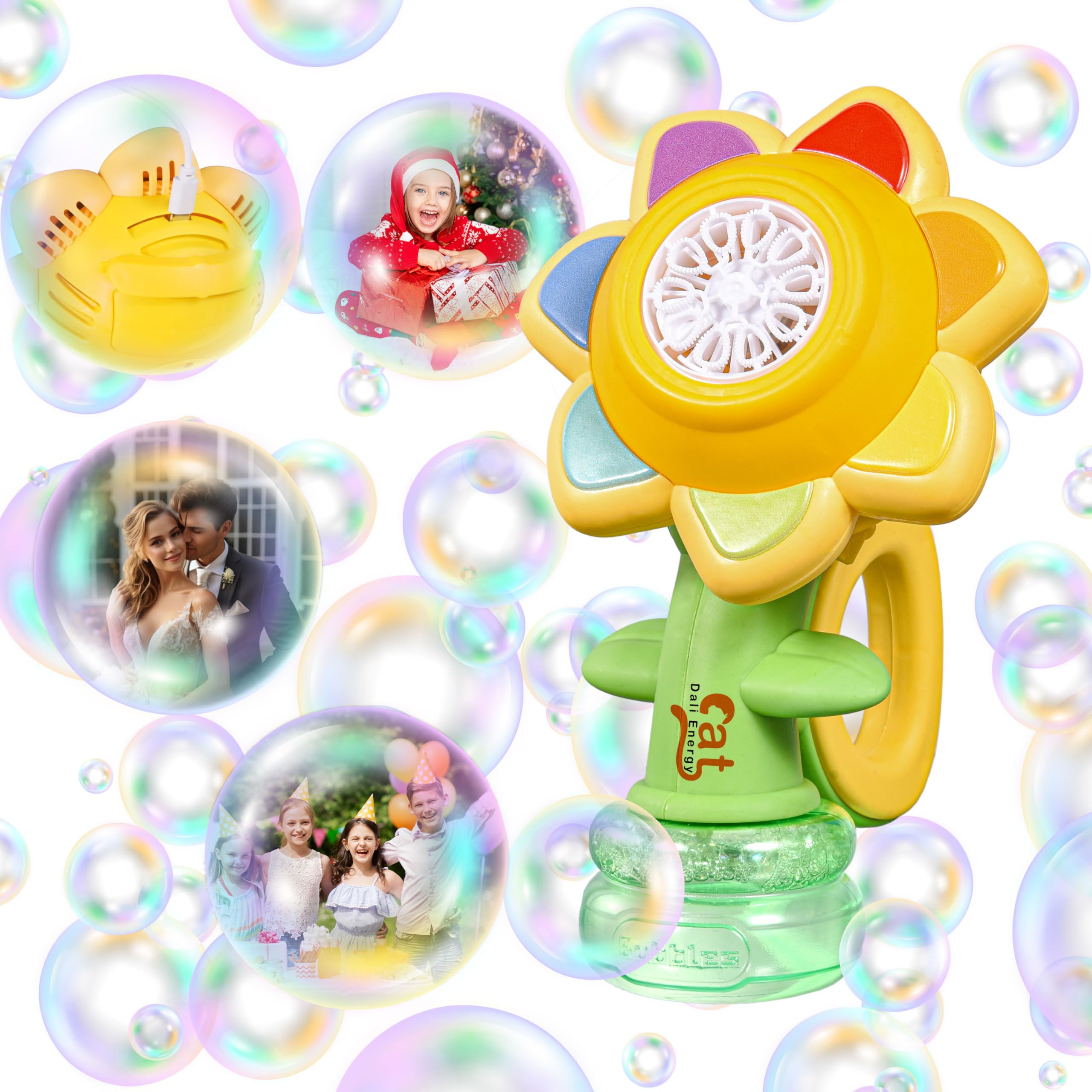 Sunflower Bubble Machine for Kids Automatic Flower Bubble Toy with Colorful Lighting for Toddlers... | Amazon (US)