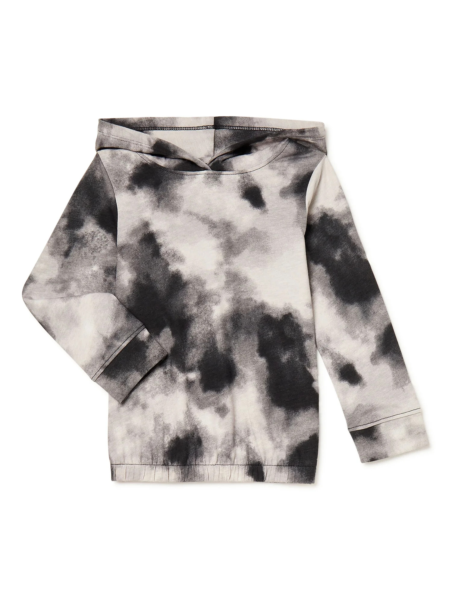 Garanimals Baby & Toddler Girls' Cloudy Tie Dye Hooded Long Sleeve T-Shirt, Sizes 12M-5T | Walmart (US)