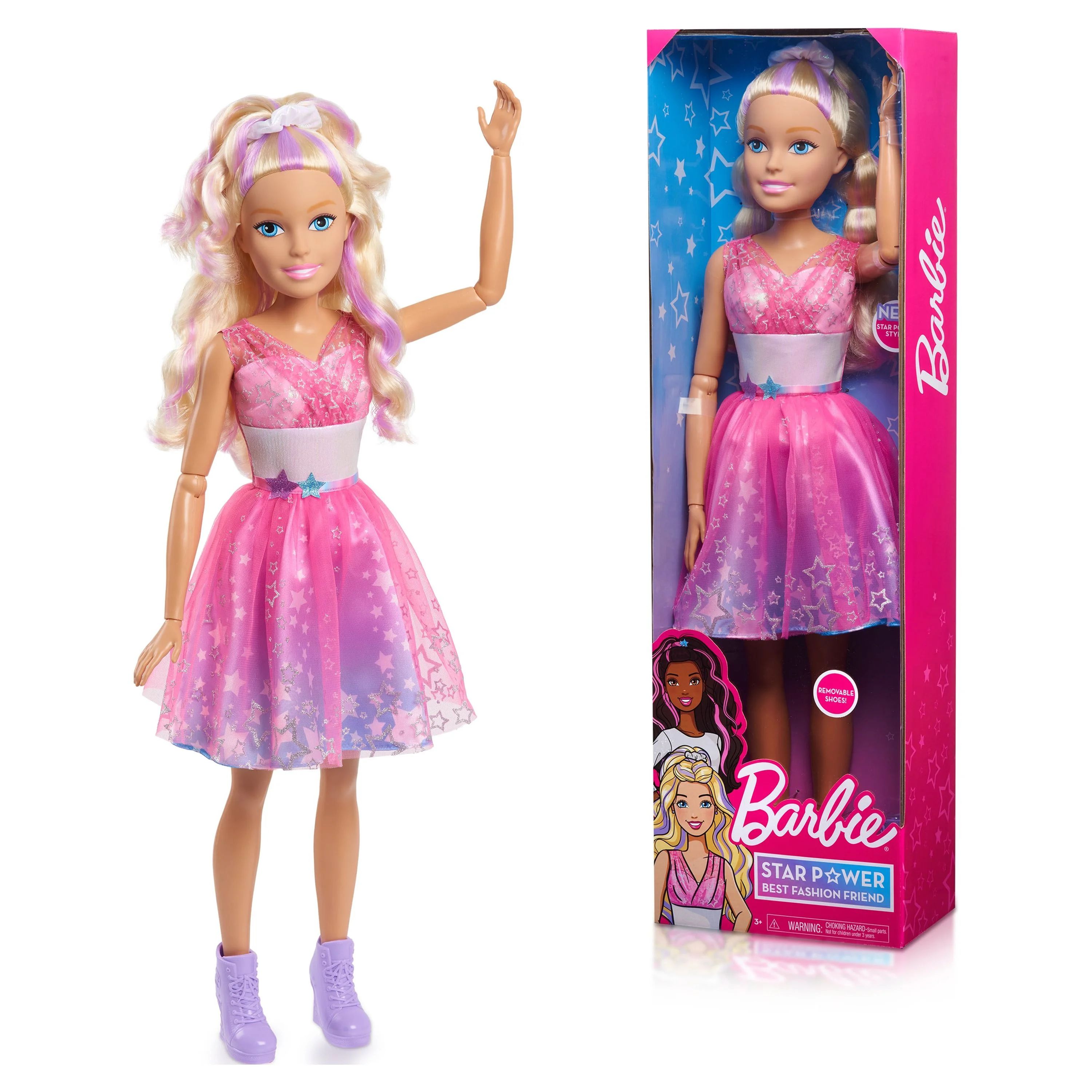 Barbie 28 inch Best Fashion Friend Star Power Doll, Blonde Hair, Kids Toys for Ages 3 up | Walmart (US)