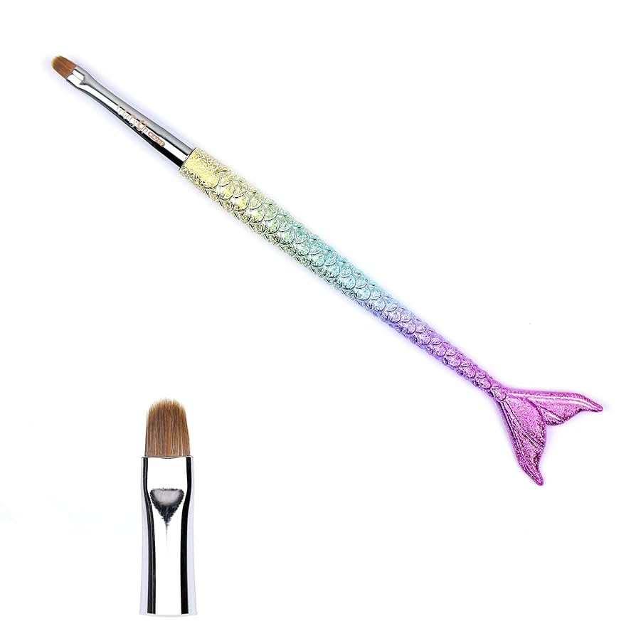 Whats Up Nails - Mermaid #2 Round Brush for Clean Up Cuticles Skin Around Nail | Amazon (US)