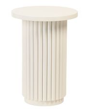 22in Round Reeded Base Side Table | Marshalls