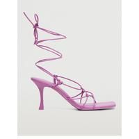 Mango Heel Strips Sandals - Purple | Very (UK)