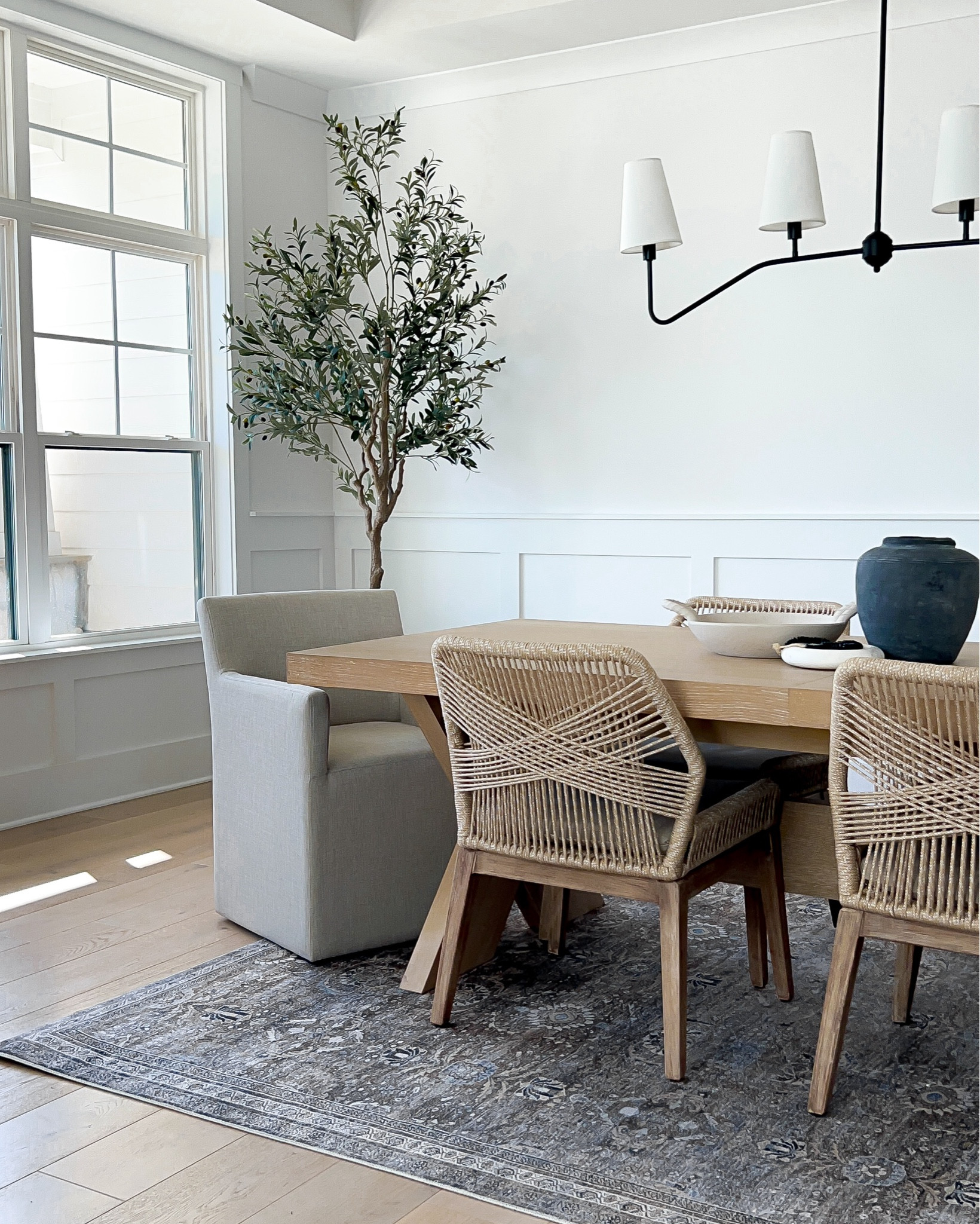 Dining room refresh with Wayfair! 

I switched out the rug and went with a darker option and I’m loving the contrast it adds to the space and I found the perfect upholstered chairs in the prettiest taupe color! 

Im loving how the space turned out! 

@wayfair #wayfair #wayfairpartner

#LTKStyleTip #LTKHome