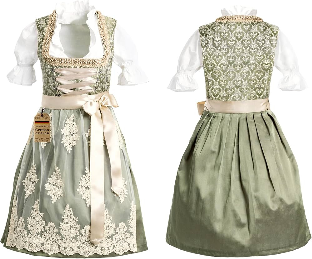 Dirndl Dresses Women Traditional German Oktoberfest Costumes Women - Authentic Dirndl - Oktoberfe... | Amazon (US)