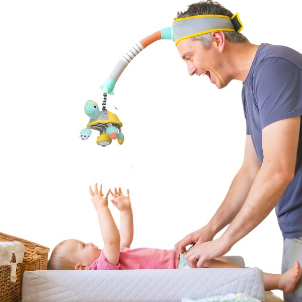 Deluxe Gift Set - 3 in 1 Diaper Changing Helper Headband & Portable Mobile, Rattle, & Added Tilly... | Amazon (US)