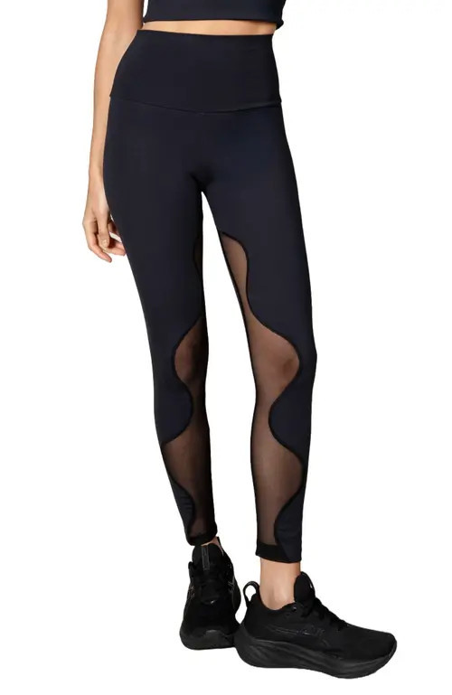 Port De Bras Bubble Legging in Black-Black Mesh at Nordstrom, Size Medium | Nordstrom