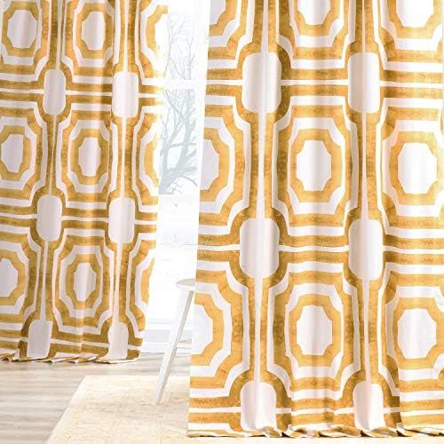 HPD Half Price Drapes Printed Cotton Curtains For Living Room 50 X 96 (1 Panel), PRTW-D23C-96, Mecca | Amazon (US)