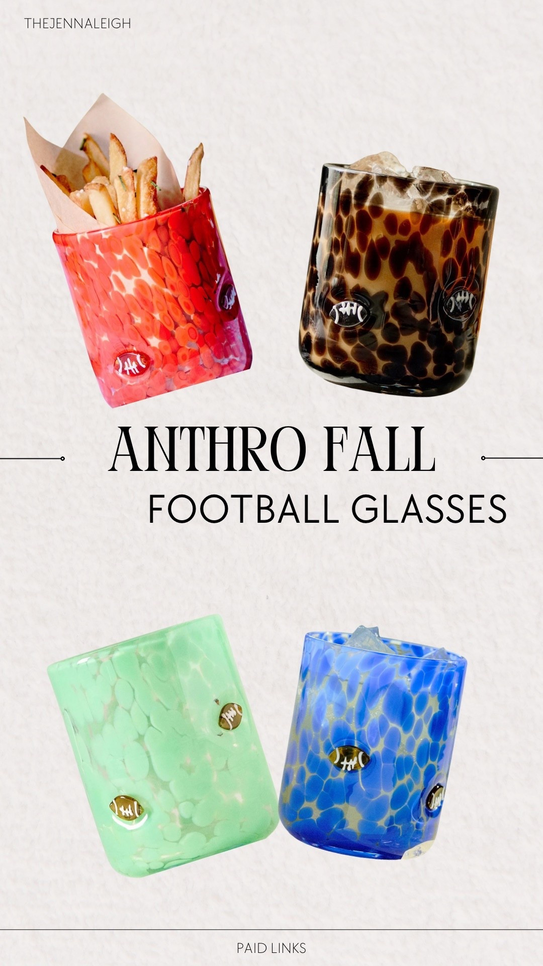 Touchdown-worthy glassware! 🏈
These Anthropologie Football Icon Juice Glasses are perfect for game day, tailgates, or adding a sporty touch to your fall tablescape. Limited edition & selling fast — shop now before they’re gone! 

Icon juice glasses | football | Anthropologie 

#LTKFindsUnder50 #LTKHome #LTKParties