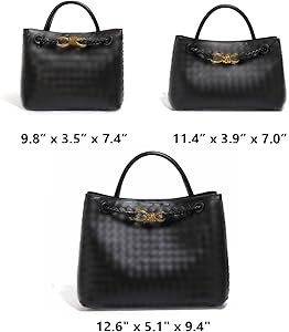 Woven Bags for Women Bowknot Small Tote Hobo Shoulder Crossbody Bags PU Leather Handwoven Woven P... | Amazon (US)