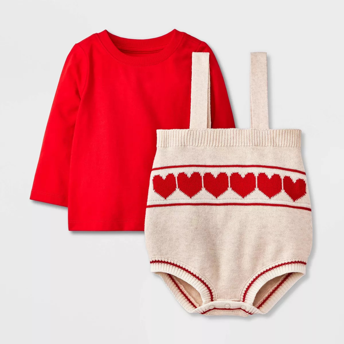 Baby Girls' Heart Sweater Set - Cat & Jack™ Red | Target