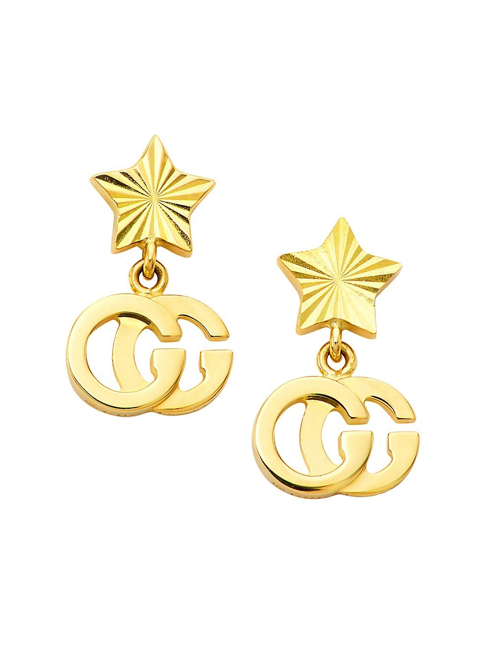 GG Running 18K Yellow Gold Star Drop Earrings | Saks Fifth Avenue