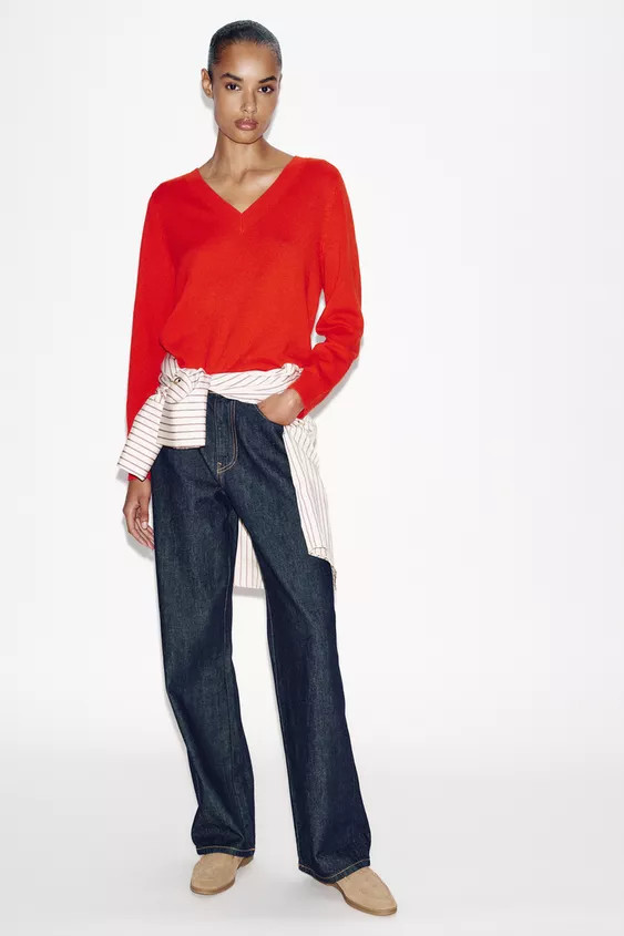 FLAT SPLIT SUEDE LOAFERS | Zara UK