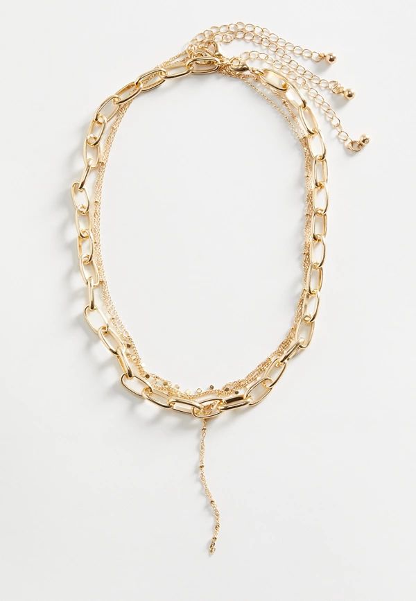 Gold Chain Chunky Layered Necklace | Maurices