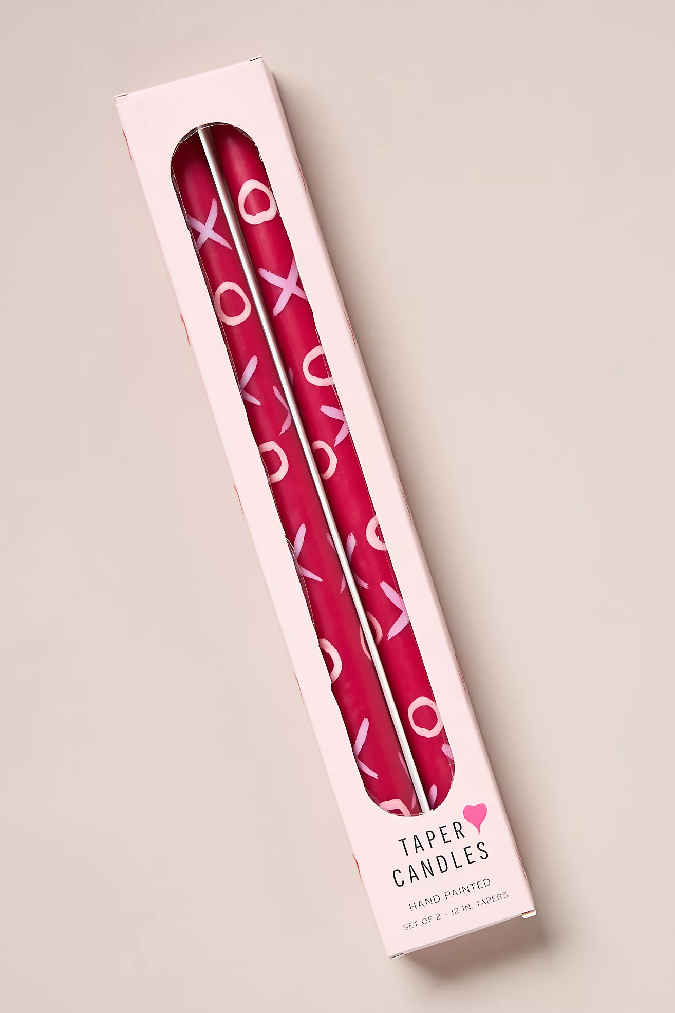 Handpainted XOXO Taper Candles, Set of 2 | Anthropologie (US)