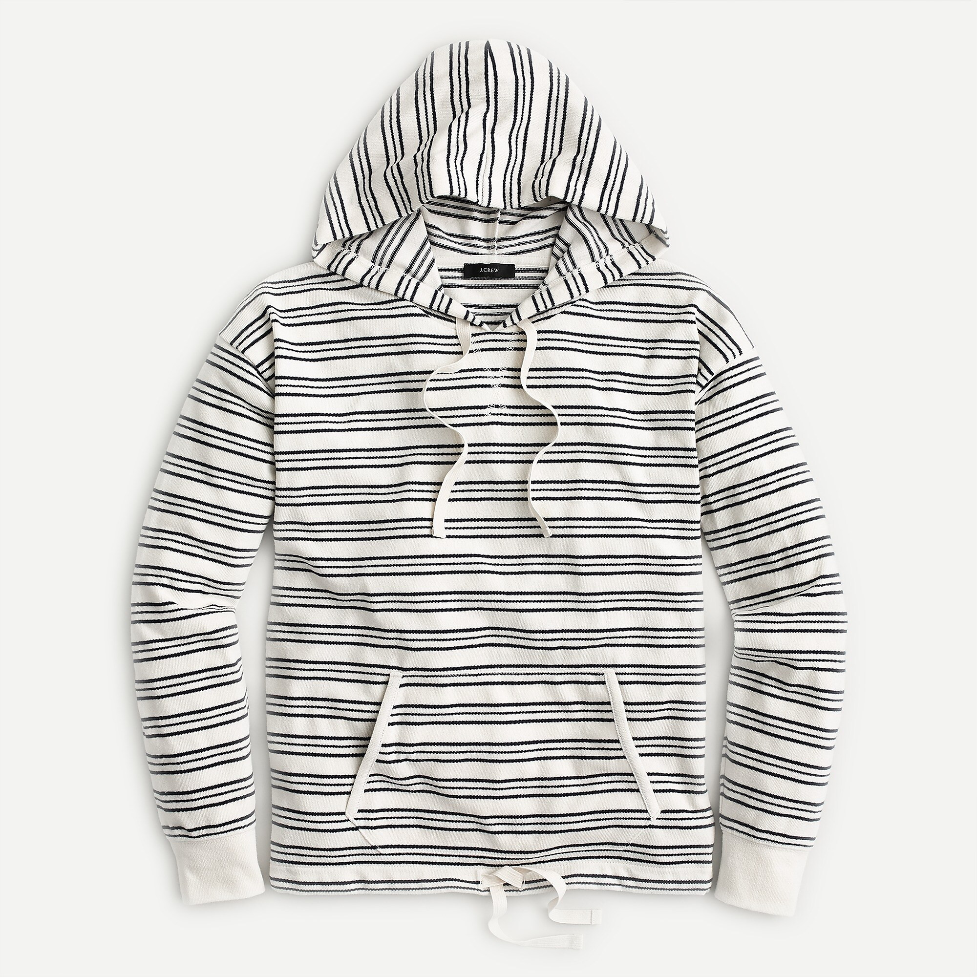 Drawstring hoodie in striped terry | J. Crew US