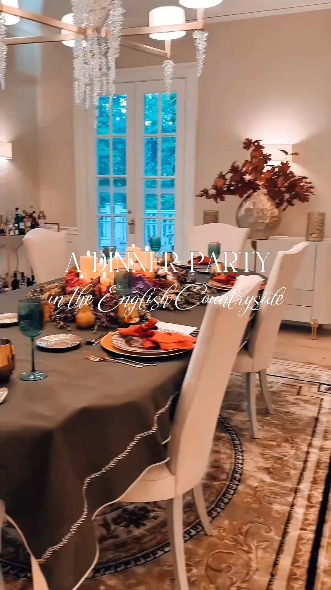 🌿 A Dinner Party in the English Countryside

The kind of table that makes you cancel other plans.
Forest-green linen, golden cutlery, and candlelight doing what candlelight does best — making everything look a little more expensive.
A centerpiece low enough for secrets, high enough for envy. Fruits, plums, and glittered stems shimmer just enough to remind everyone that restraint is overrated.
The plates? Wild animals, naturally. The English countryside never looked this well-behaved.
Dinner was an indulgent affair — pear salad with warm goat cheese, roasted chicken, lemon-butter salmon, and a vanilla bean cake that disappeared faster than gossip.
Because elegance isn’t about minimalism, darling — it’s about knowing how to dazzle without trying.

#LTKSeasonal #LTKHome