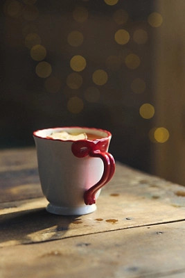 Benedita Bow Stoneware Mug | Anthropologie (US)