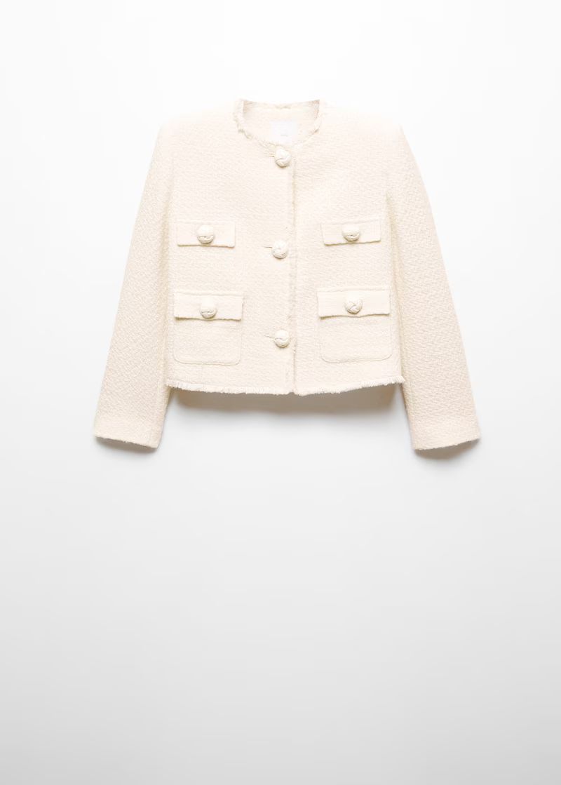 Pocket tweed jacket -  Women | Mango USA | MANGO (US)