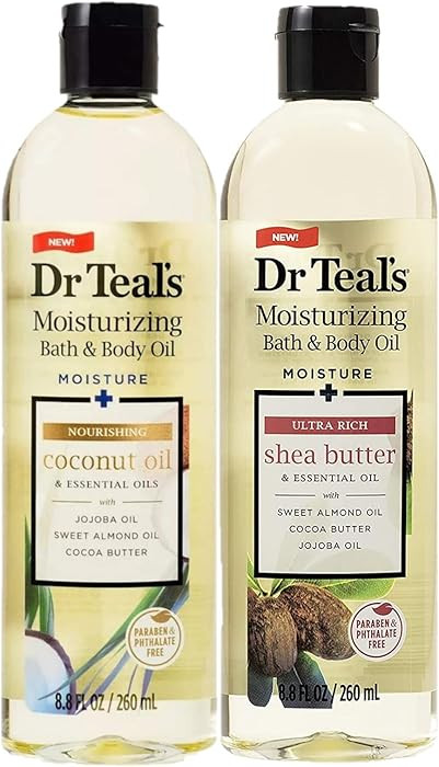 Dr. Teals Bath & Body Oil Variety Gift Set (2 Pack, 8.8oz Ea.) - Ultra Rich Shea Butter & Nourish... | Amazon (US)