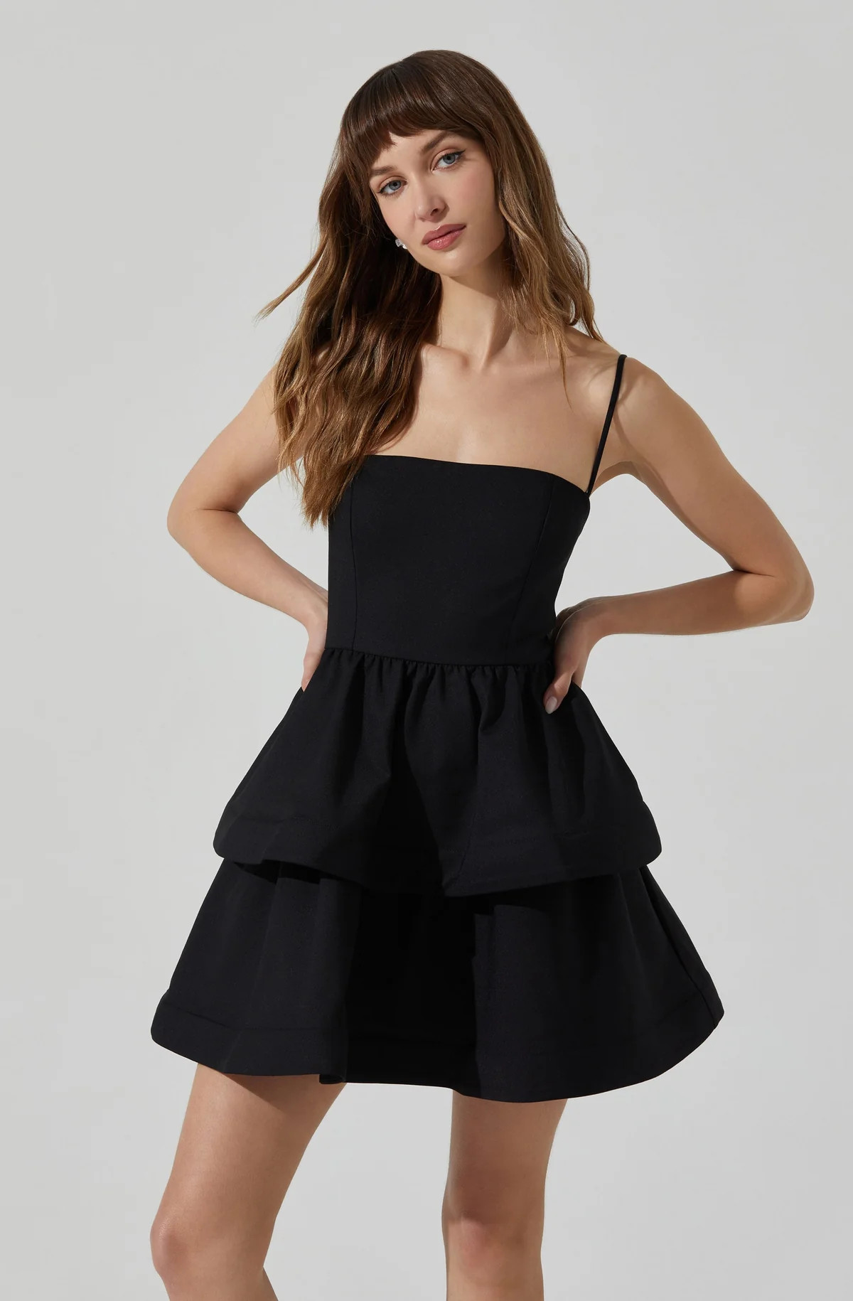 Leola Tiered Skater Mini Dress | ASTR The Label (US)