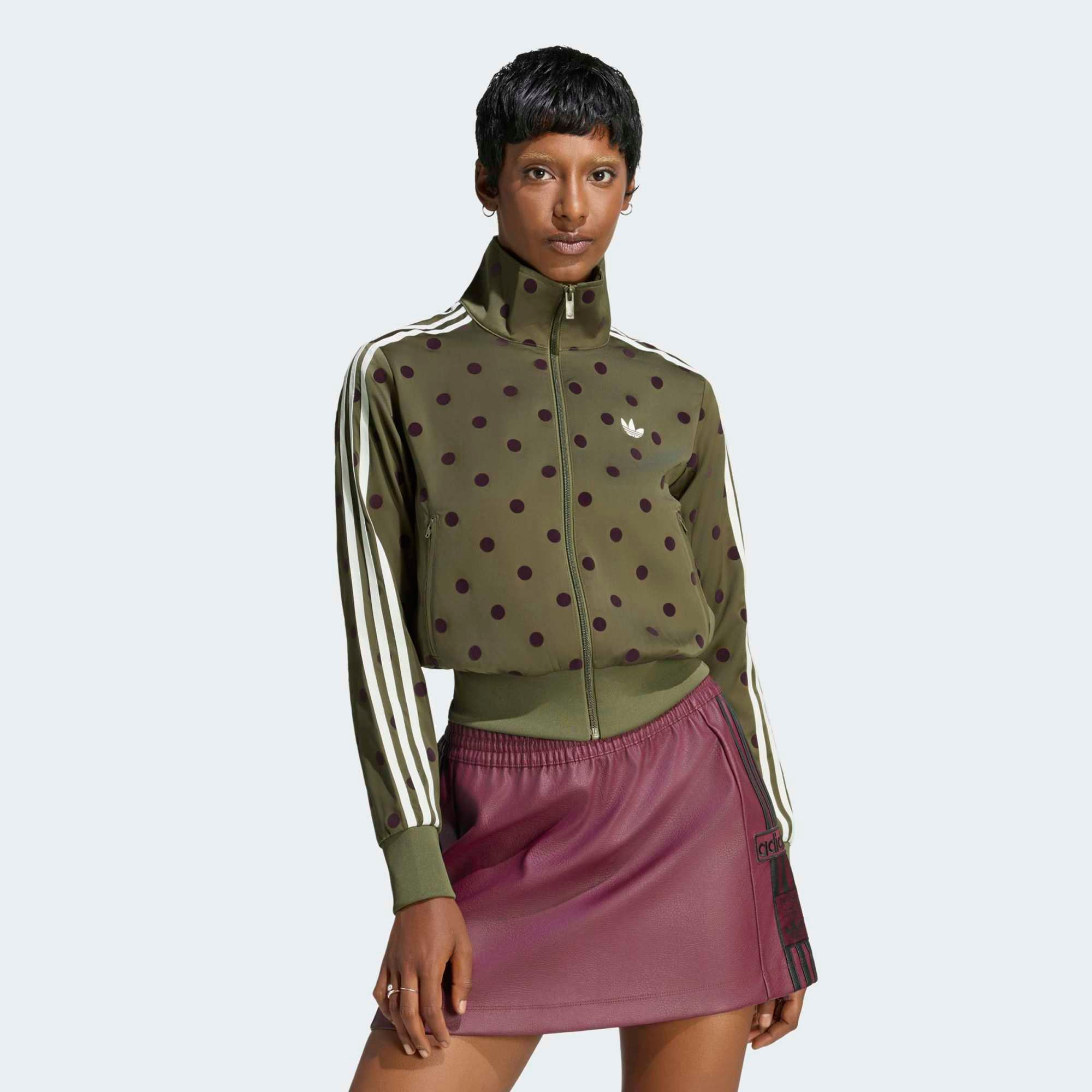 adidas Originals Women's Satin Polka Dots Track Top, Small, Night Indigo/Black | DICK'S Sporting Goods