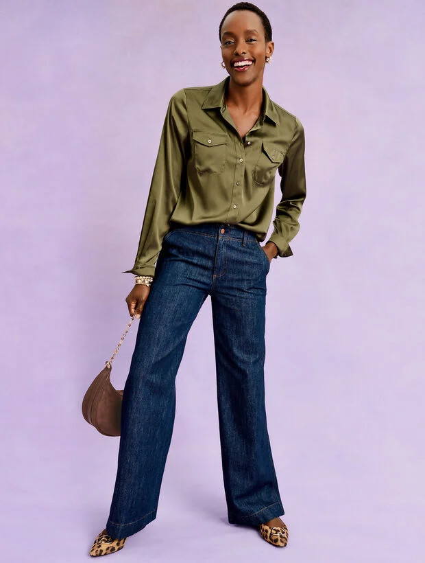 Whitley Ornament Suede Ballet Flats - Printed | Talbots