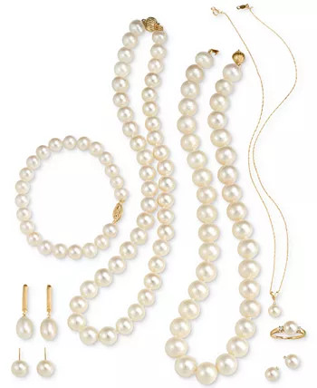 Cultured Freshwater Pearl (9-1/2mm) Collar 18" Necklace | Macys (US)