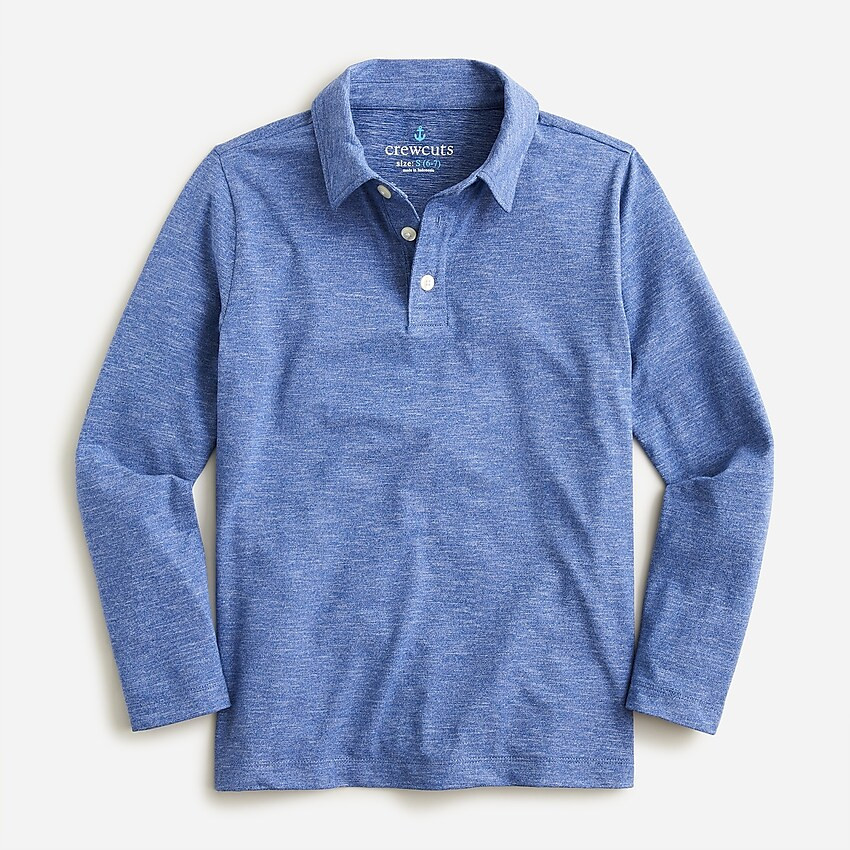 Kids' active long-sleeve polo shirt | J. Crew US