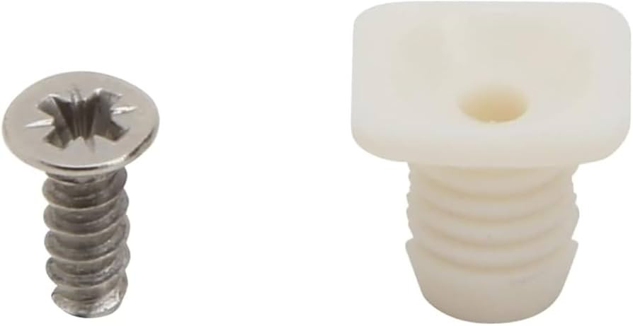 Silverline 8mm Plastic Hinge Dowel Inserts with Screws, 100 Pcs (100) | Amazon (US)