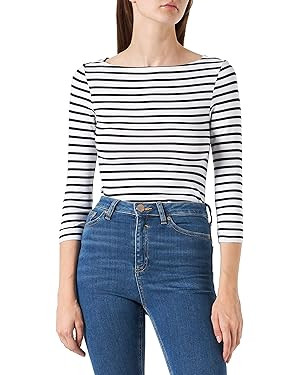 Amazon Essentials Women's Slim-Fit 3/4 Sleeve Boat Neck T-Shirt | Amazon (US)