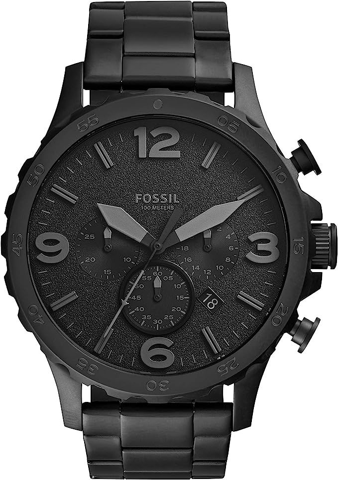 Fossil Men's Nate Stainless Steel Quartz Chronograph Watch | Amazon (US)