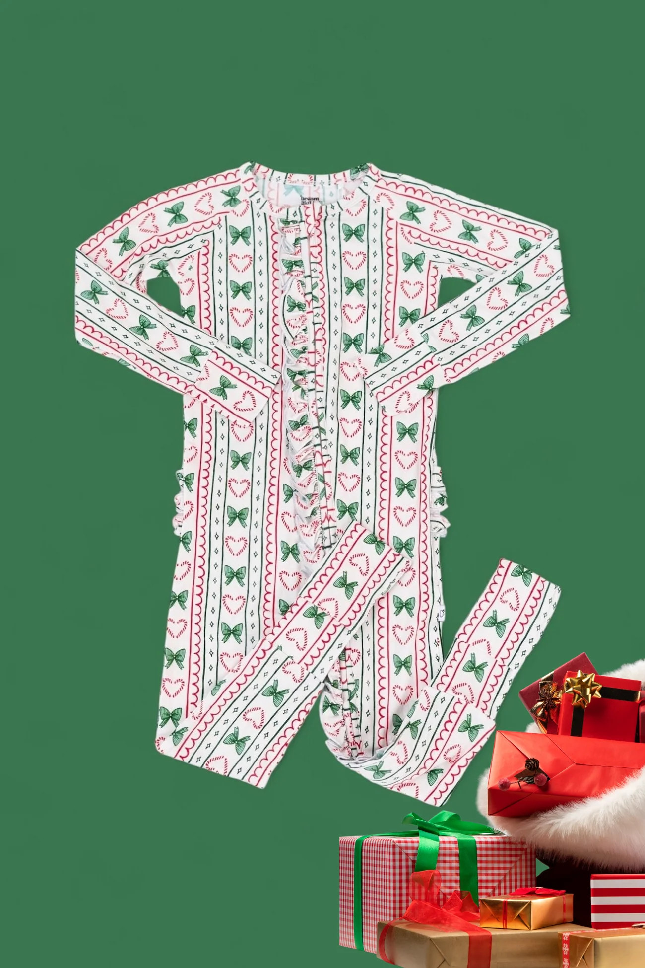 WRAPPED IN JOY DREAM RUFFLE ROMPER | Dream Big Little