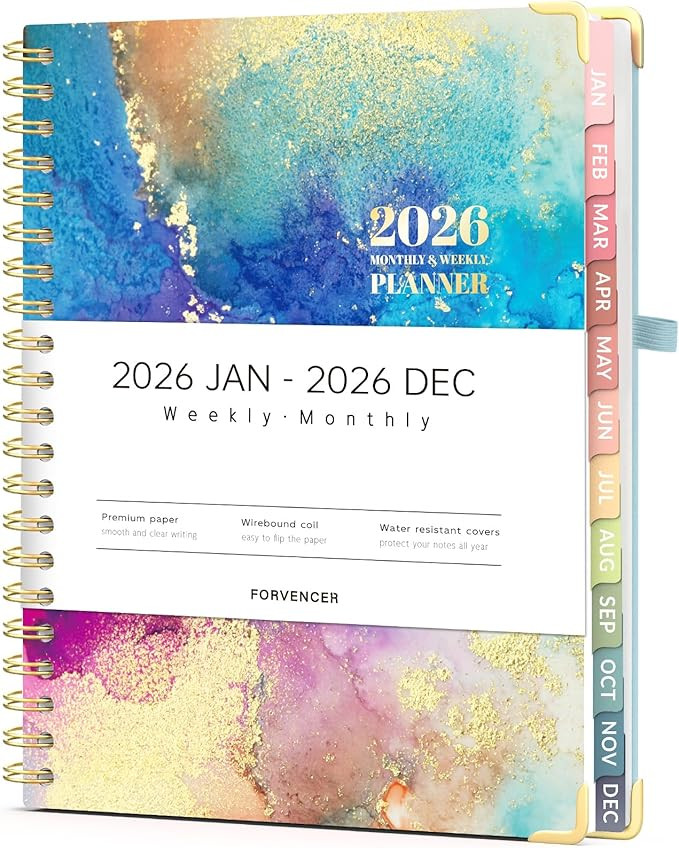 Forvencer 2026 Planner, Weekly and Monthly Calendar Planner for Women, Jan 2026 - Dec 2026, 8.5" ... | Amazon (US)