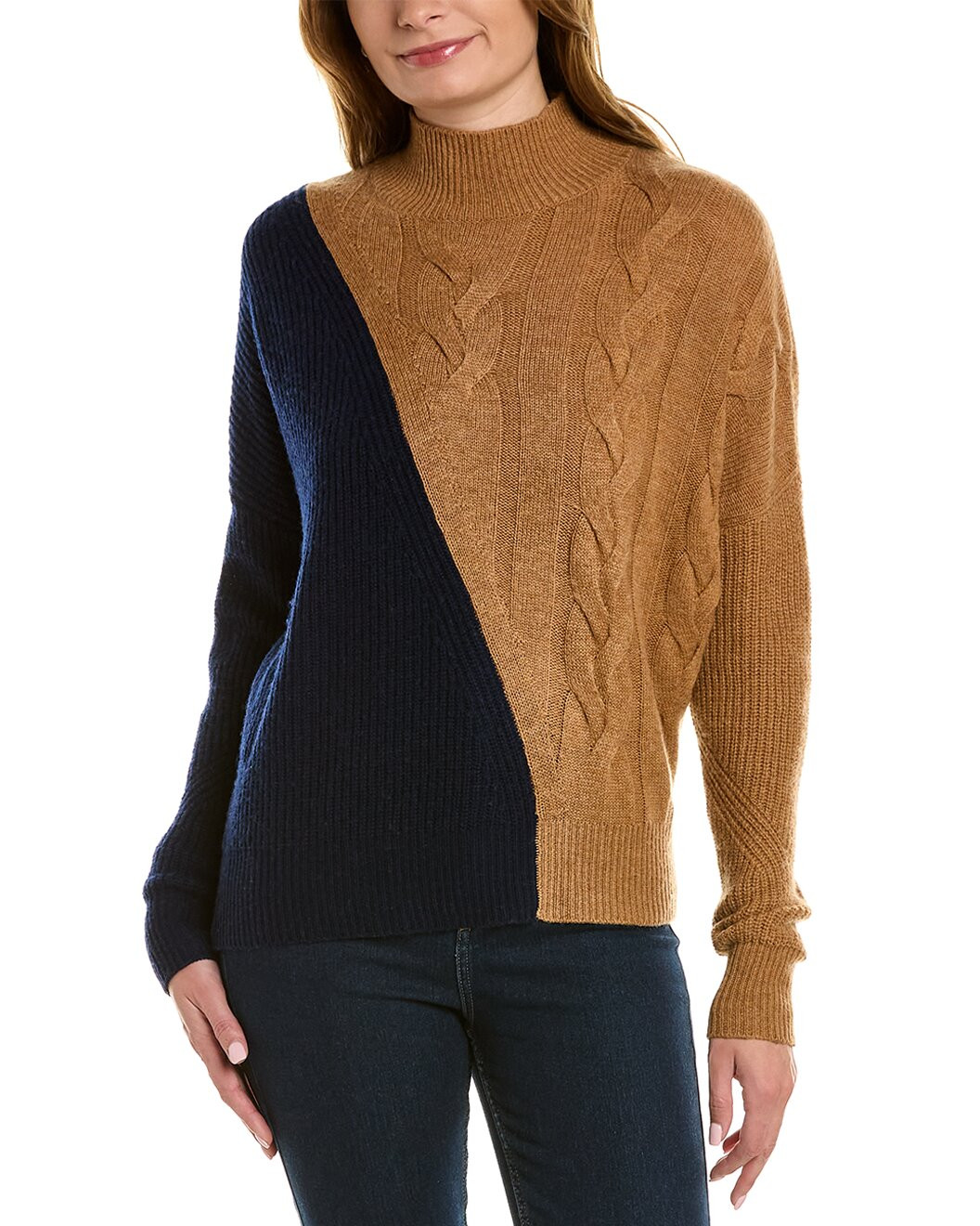Colorblock Wool & Cashmere-Blend Sweater | Rue La La