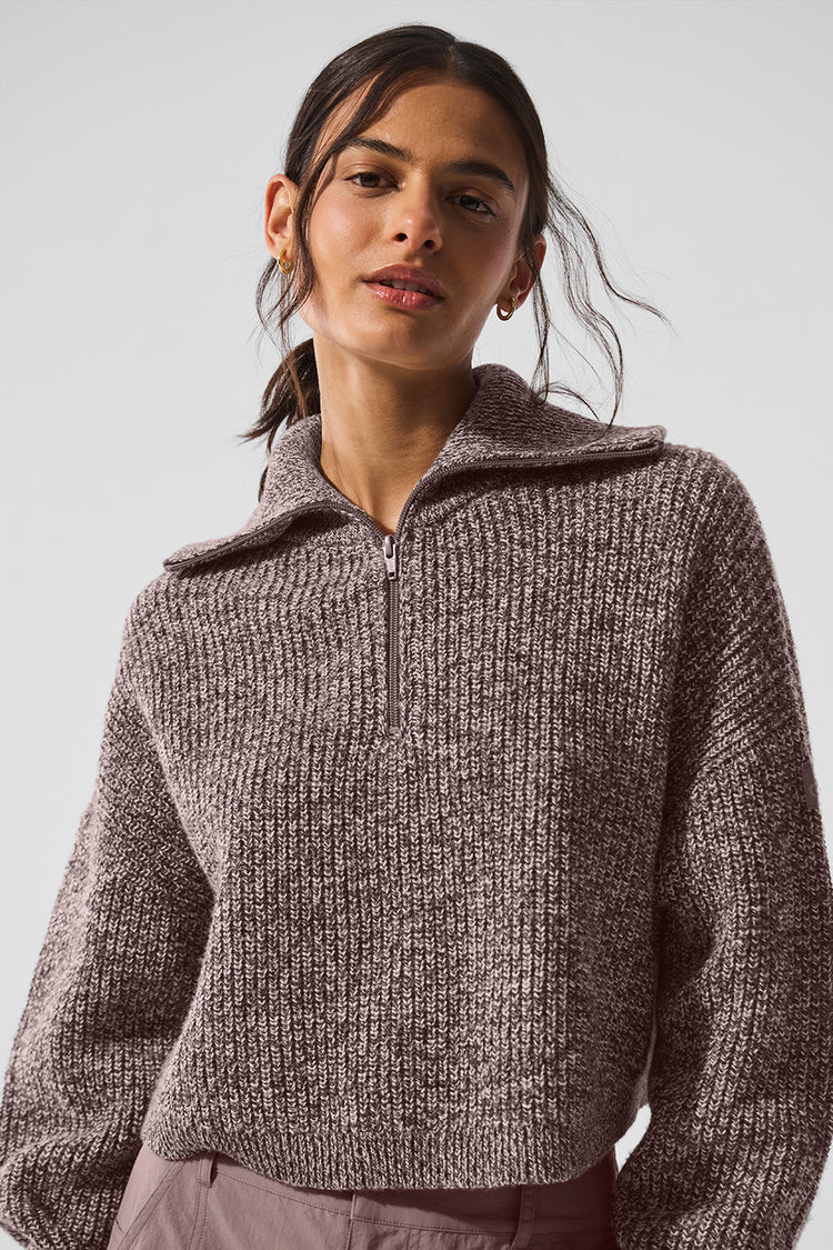 Marl Sweater 1/4 Zip Pullover | Alo Yoga