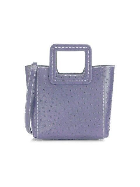 Mini Shirley Ostritch-Embossed Leather Tote | Saks Fifth Avenue