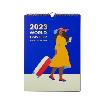 2023 Wall Calendar World Traveler - Be Rooted | Target