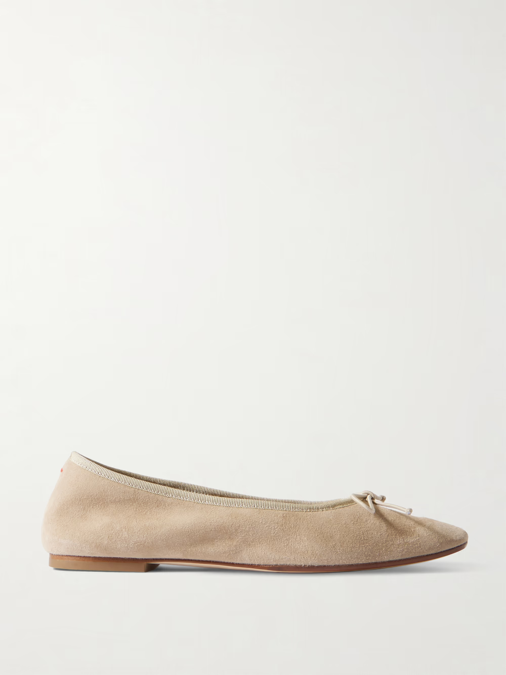 Tiby bow-detailed suede ballet flats | NET-A-PORTER (US)